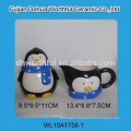 High quality ceramic penguine sugar pot and milk jar set